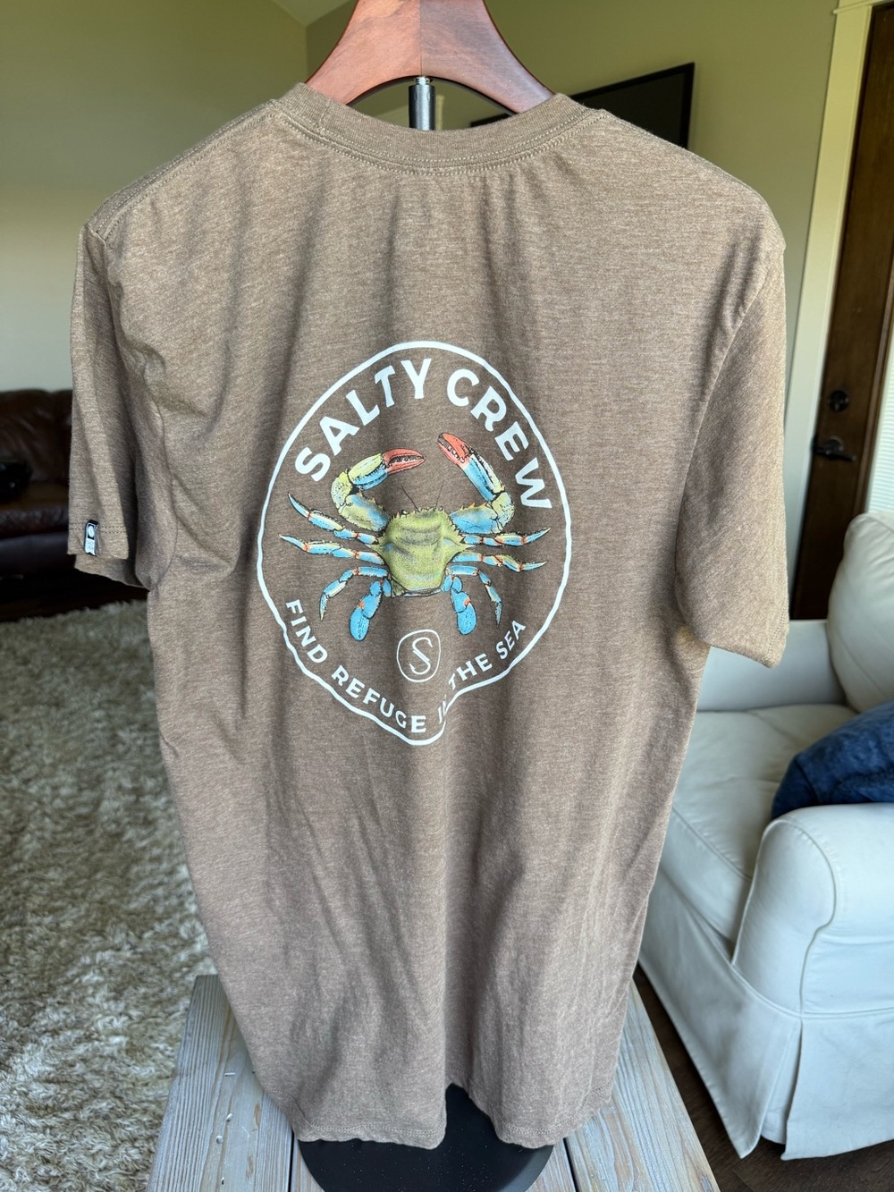 Men’s Salty Crew Heather Brown Graphic Tee - Picture 4 of 6
